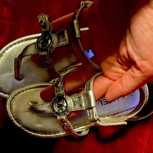 Michael Kors girls sandals size 10 silver